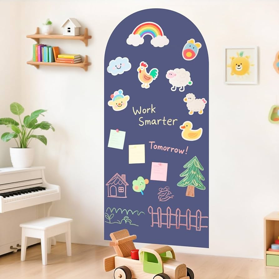 Arch Magnetic Wall Decal 39.3x17.5 Inch Magnetic Chalk Board Sticker Magnet Chalkboard for Wall P... | Amazon (US)