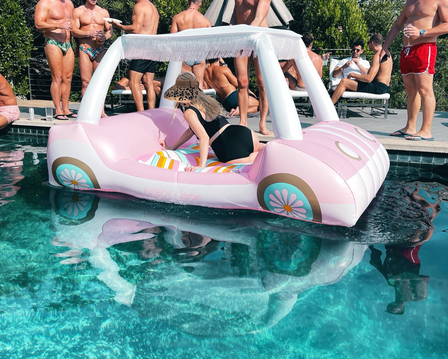 Just a Barbie girl floating by a world full of Kens 😂 