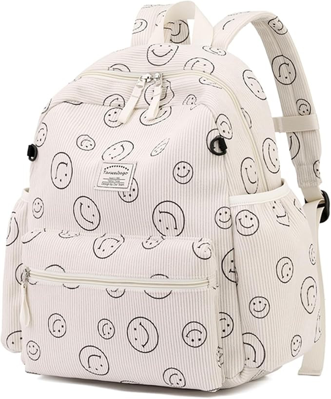Corduroy Kids Backpack for Boys Girls Backpacks for Primary Elementary Kindergarten 6-10 (Smile B... | Amazon (US)