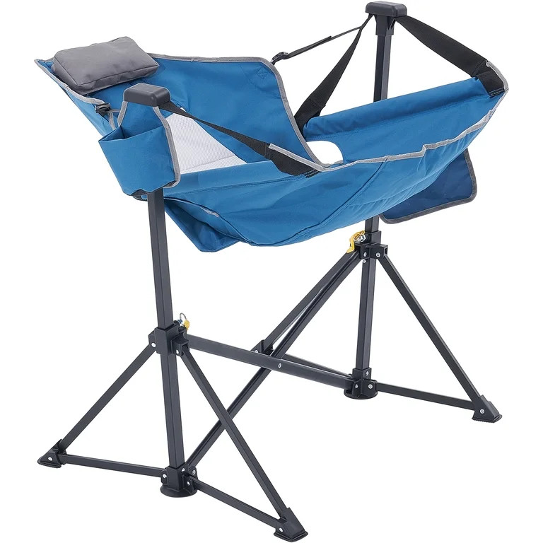 KFFKFF Relaxation Camp Chair, Hammock Style Chair with 300 lbs Capacity, Foldable Rocking Lounger... | Walmart (US)