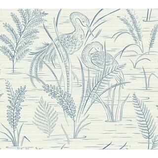 60.75 sq. ft. Fernwater Cranes Wallpaper | The Home Depot