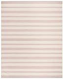 Safavieh Kids Collection SFK915P Handmade Pink Stripe Wool Area Rug (8' x 10') | Amazon (US)