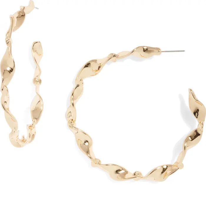 Open Edit Frozen Chain Hoop Earrings | Nordstrom | Nordstrom