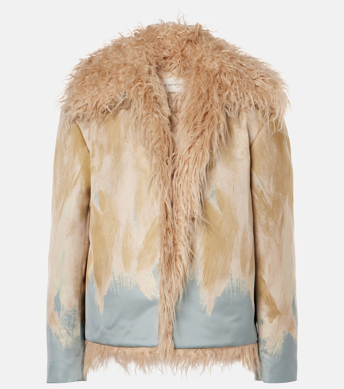 Printed faux fur-trimmed jacket | Mytheresa (US/CA)