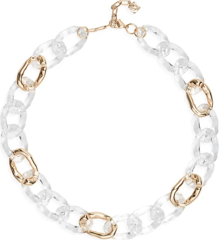Open Edit Sculpted Lucite® Link Collar Necklace | Nordstrom | Nordstrom