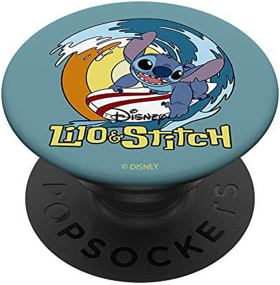 Disney Lilo & Stitch Surfing Stitch Portrait PopSockets PopGrip: Swappable Grip for Phones & Tabl... | Amazon (US)