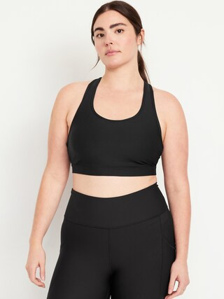 Medium Support PowerSoft Racerback Sports Bra | Old Navy (US)