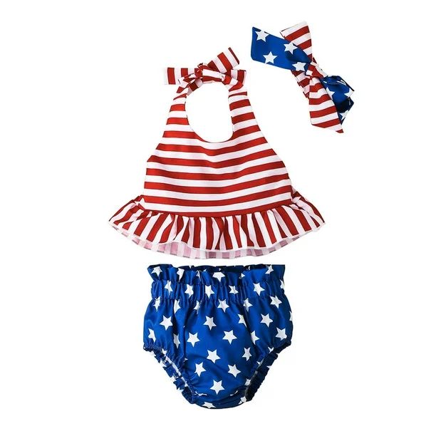 Jovati 4th July Swimsuits for Girls American Flag Bathing Suits Kids Beach Outfit Girls Swimsuits... | Walmart (US)