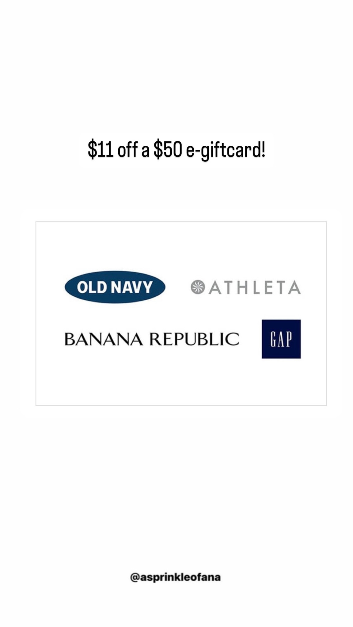 Gift card sale! Only $39 for a $50 e-gift card

#LTKgiftguide #LTKsale