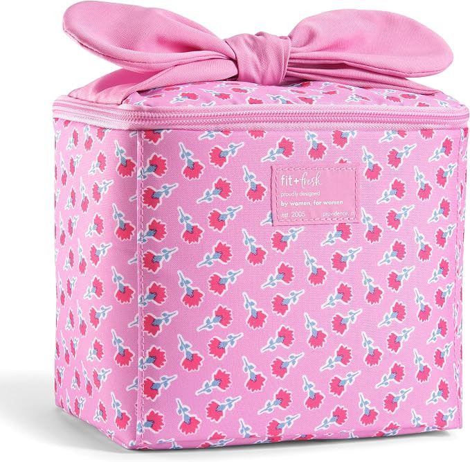 Fit & Fresh Luna Insulated Kids Lunch Box for Girls, Floral Bow Lunch Tote | Easy Carry Handle, B... | Amazon (US)