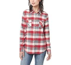 Weatherproof Vintage Womens Casual Soft Brushed Plaid Button-Down Flannel Shirt | Amazon (US)