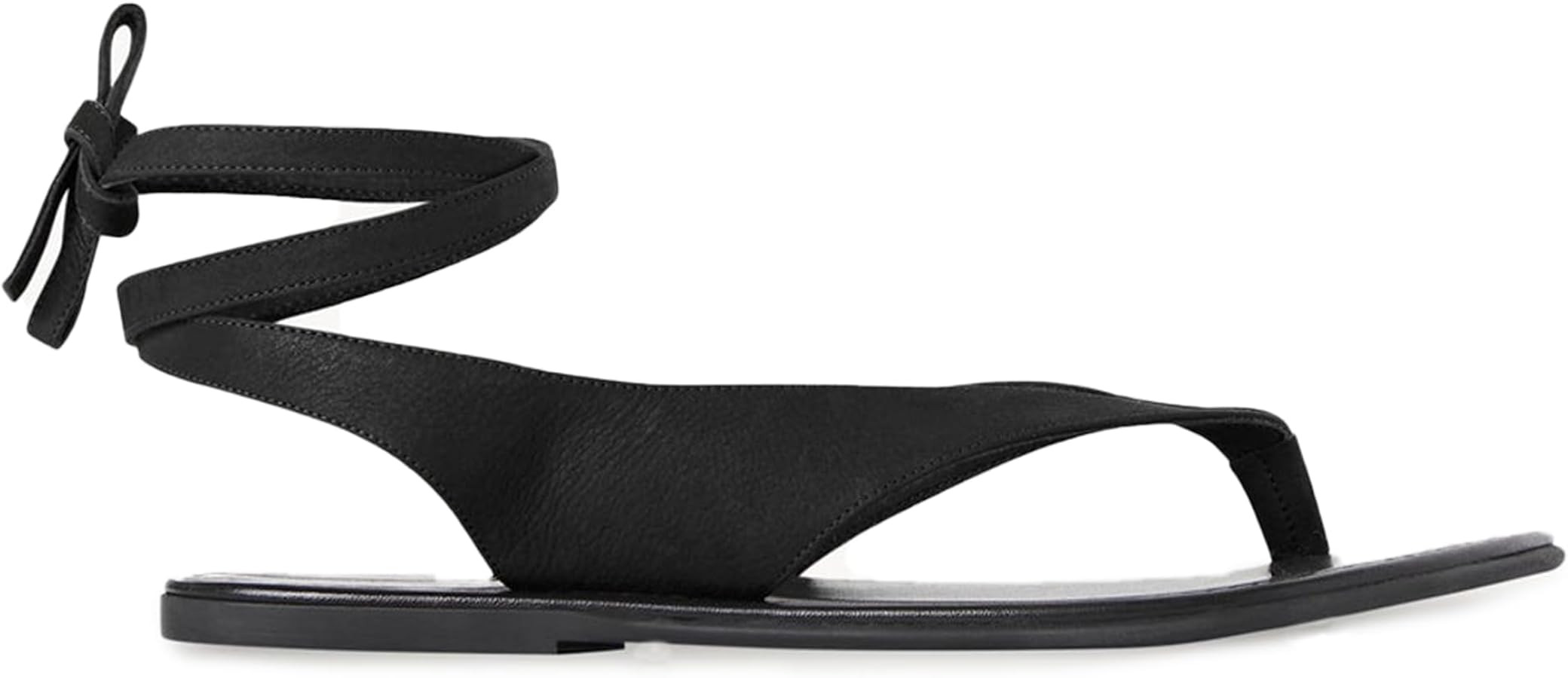 Ankle Strap Flat Sandals for Women Comfortable Lace Up T-Strap Slip on Flip Flops Flats Ladies Fa... | Amazon (US)