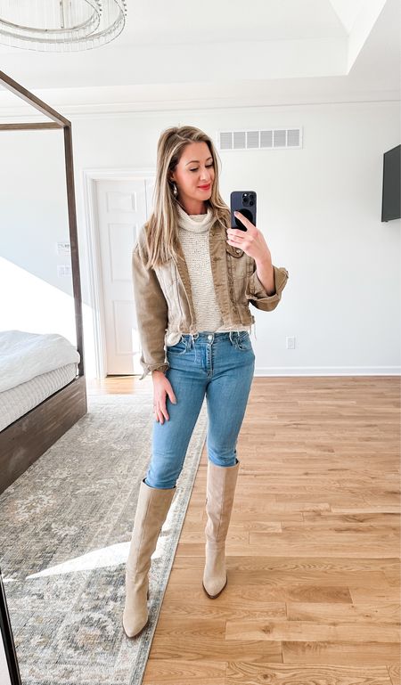 Your Sunday reminder that your skinny jeans still have a place and purpose 👏🏼 tucked into tall boots for the win! Love this neutral look I threw together for church this morning  

#LTKfindsunder50 #LTKstyletip #LTKfindsunder100