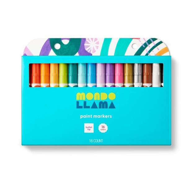 16ct Paint Markers Bullet Tip - Mondo Llama&#8482; | Target