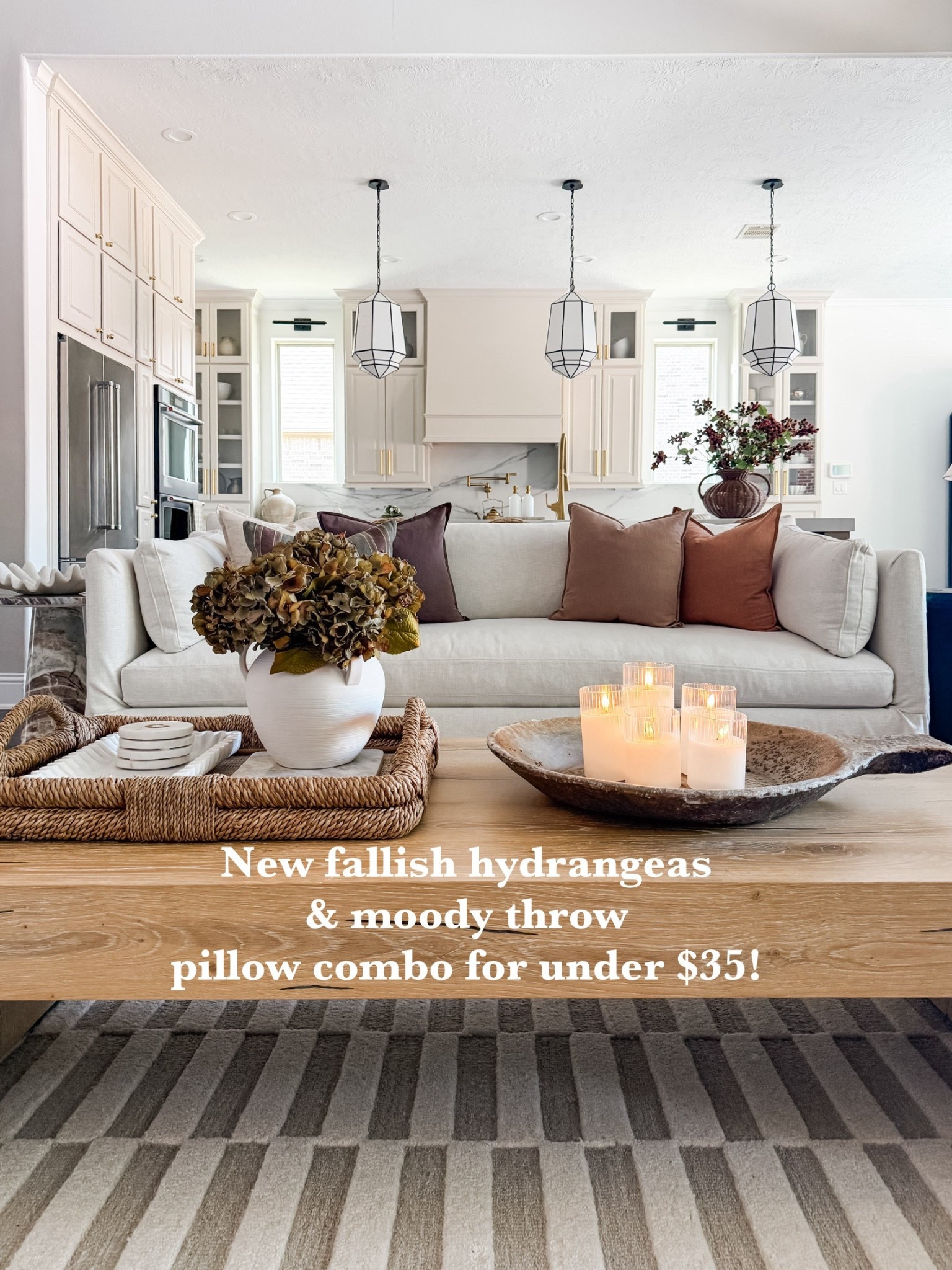 These hydrangeas look naturally dried but they’re faux — and they’re from Amazon! So easy to style, and perfect for that effortless, organic fall look. Gorgeous for early fall decorating or adding a touch of warmth to your space year-round.

faux hydrangeas, fall home decor, neutral florals, Amazon home finds, dried look flowers, organic fall style, cozy decor, transitional fall decor, earthy florals, easy fall decorating

#LTKFindsUnder100 #LTKHome #LTKSeasonal