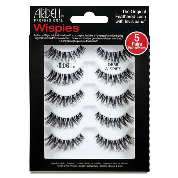 Ardell False Eyelashes, Demi Wispie, 5 Pack, Black - Walmart.com | Walmart (US)