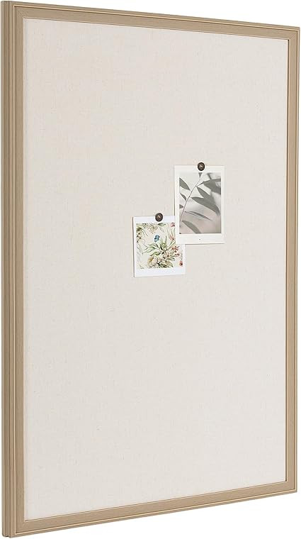 Kate and Laurel Oakhurst Rectangle Framed Linen Fabric Pinboard; 24 x 36; Light Tan; Traditional ... | Amazon (US)