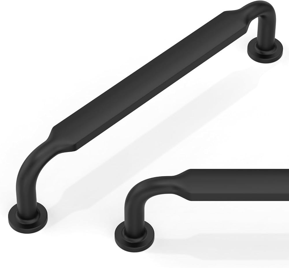 10 Pack Matte Black Cabinet Pulls 5 Inch(128mm) Kitchen Cabinet Handles Cabinet Hardware for Draw... | Amazon (US)
