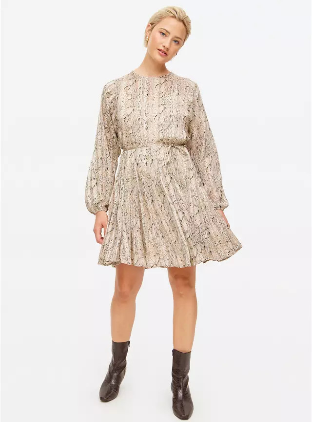 Snake Print Short Boho Dress 14 | Tu Clothing