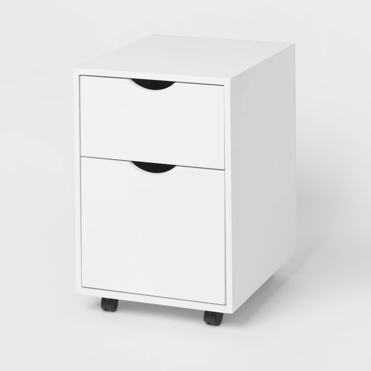 Metal File Cabinet with Two Drawers White - Brightroom™: Office Furniture, Locking Wheels, Powd... | Target