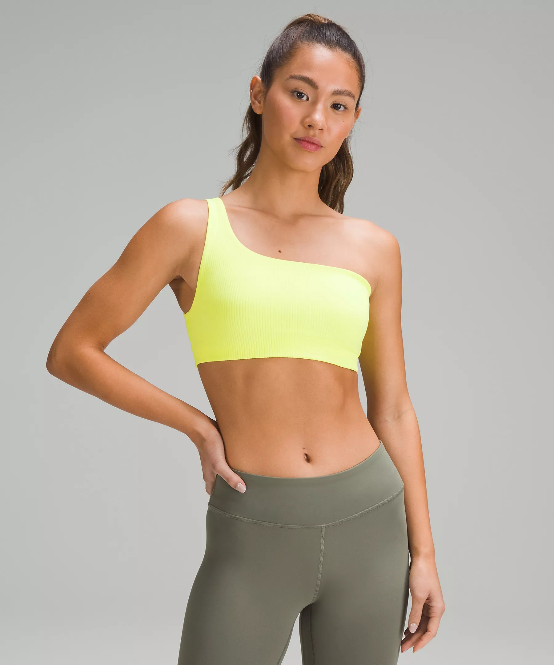 Ribbed Nulu Asymmetrical Yoga Bra | Lululemon (US)