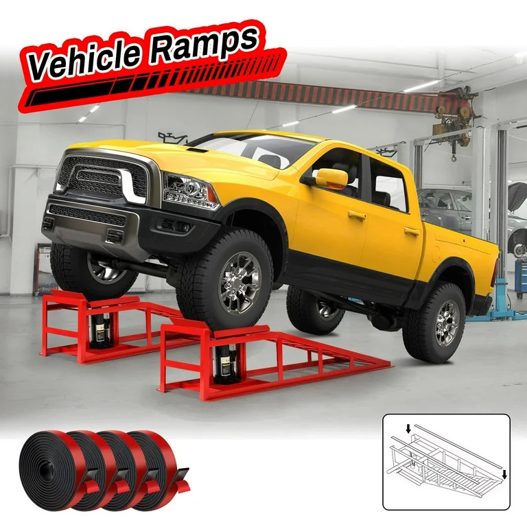 Lafati 2-Pack Hydraulic Car Ramps: Heavy-Duty Vehicle Ramps with 5T / 10000lbs Jack Load Capacity... | Walmart (US)
