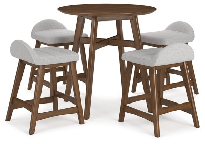 Lyncott Counter Height Dining Table and 4 Barstools | Ashley