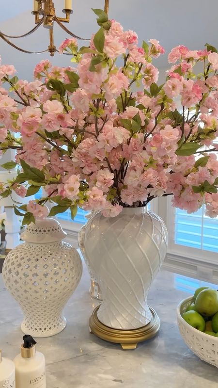 My faux cherry blossom stems are 20% off! I used 12 stems for this arrangement 🌸💗

Pink cherry blossoms , Valentine’s Day 

#LTKFind #LTKsalealert #LTKhome