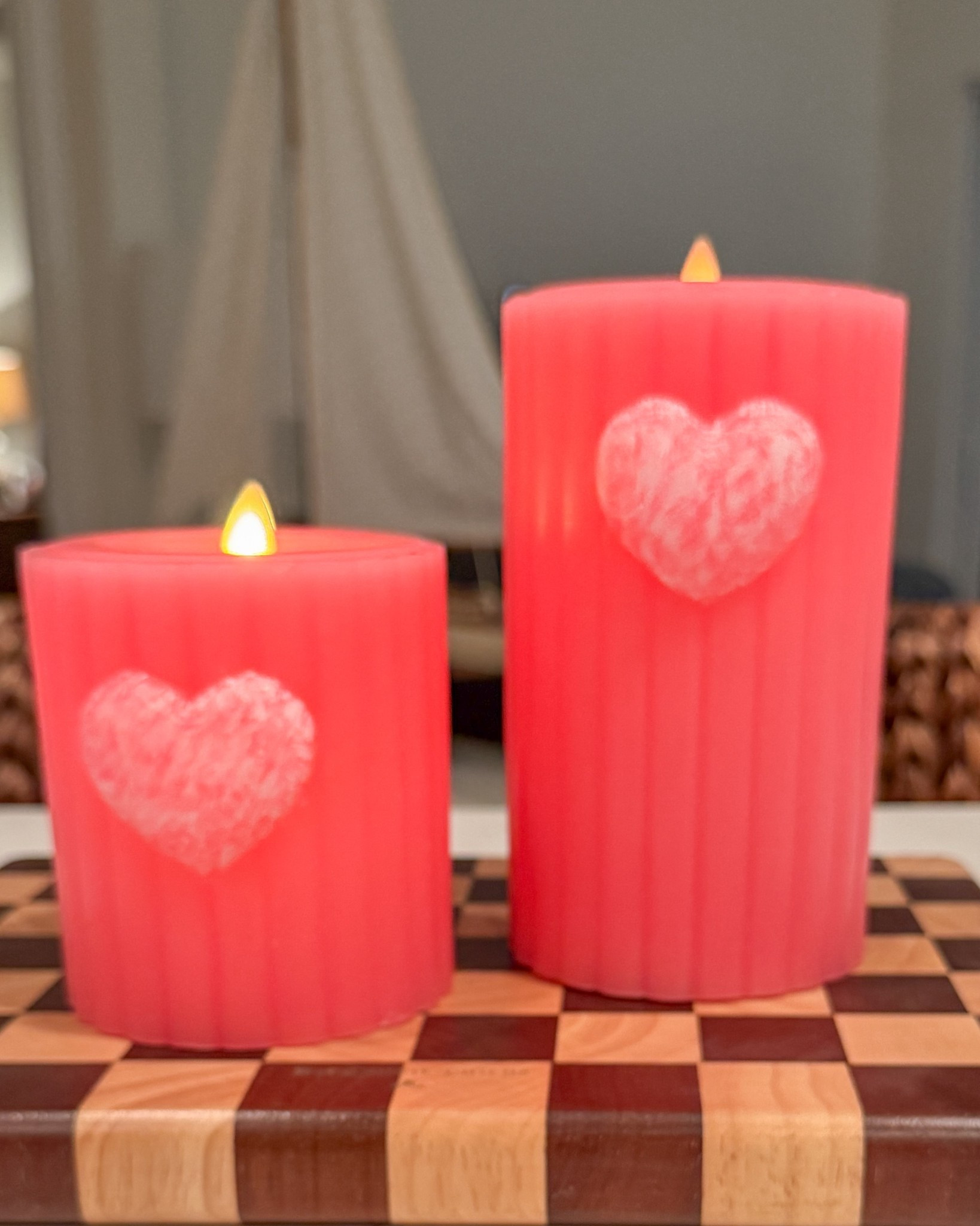 Luminara #valentines drop ! so many choices 🩷I love these pink fluted pillar candles with hearts - adorable - as always use my code fearlessmermaid10 for  10% discount @luminara 

#LTKMidsize #LTKSeasonal #LTKHome