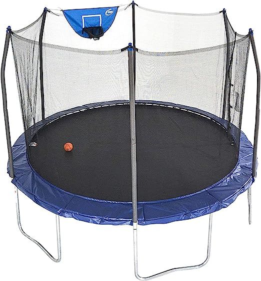 Skywalker Trampolines Jump N’ Dunk Trampoline with Safety Enclosure and Basketball Hoop | Amazon (US)