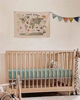 Muslin Crib Sheets for Girls and Boys, Cotton Boho Neutral Fitted Baby Sheet Standard Mattress & ... | Amazon (US)