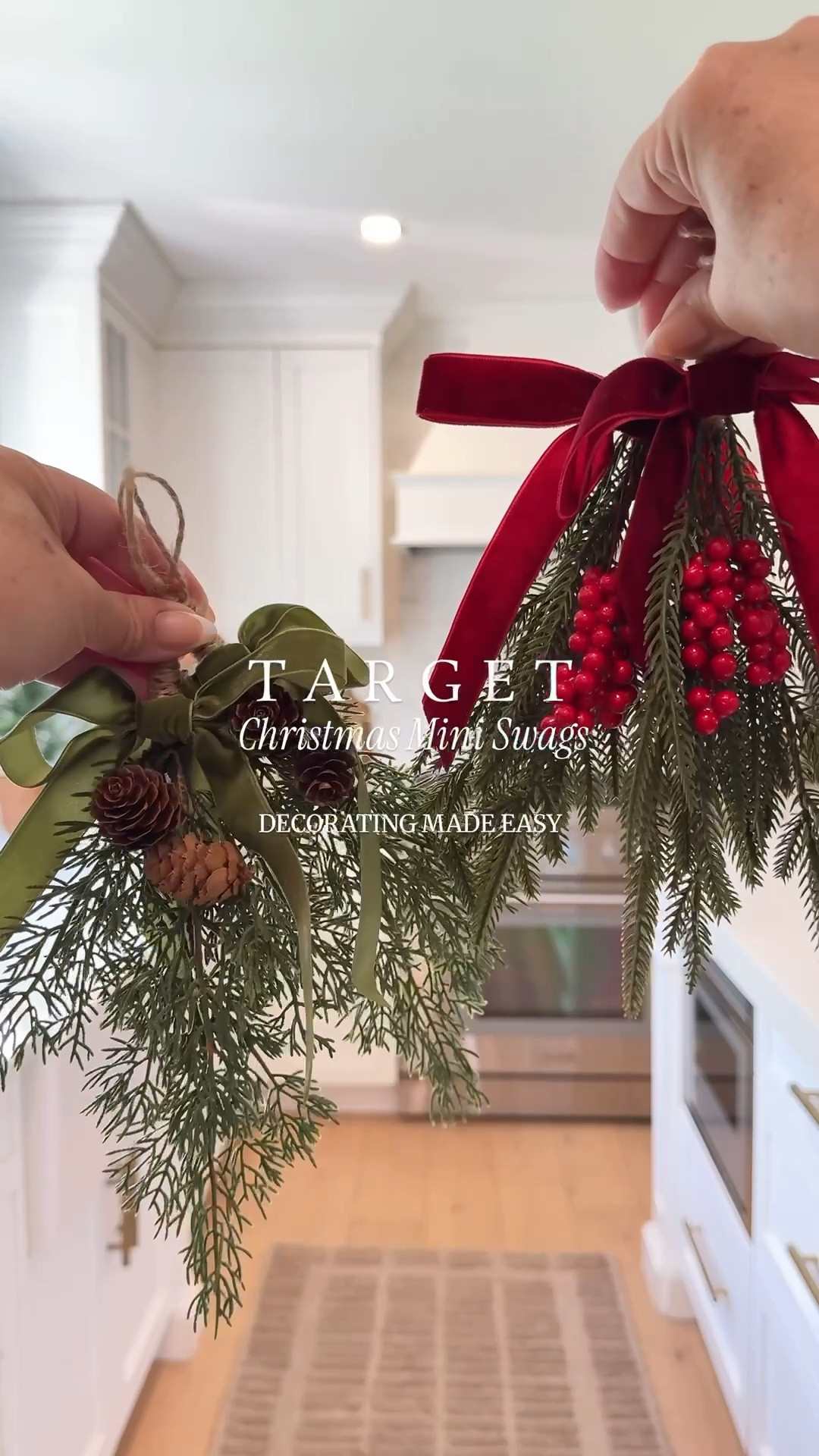 These mini Christmas swags from Target are an affordable and easy way to decorate your kitchen for the holidays! ❤️ Available in sets of 4.

#LTKFindsUnder50 #LTKHome #LTKSeasonal #LTKSeasonal #LTKFindsUnder50 #LTKHome



#LTKSaleAlert #LTKHoliday #LTKHome