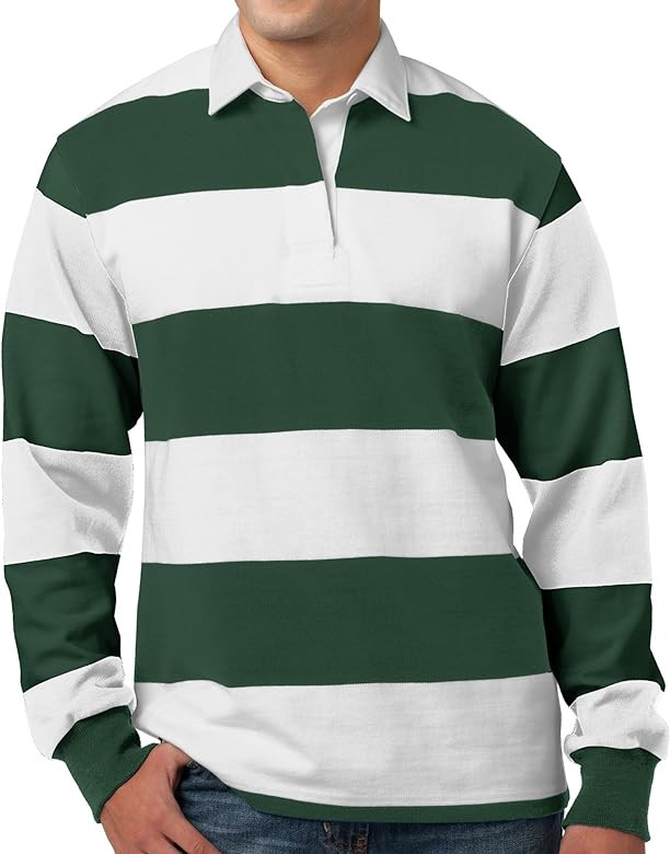 Buy Cool Shirts Mens Long Sleeve Rugby Polo Shirt | Amazon (US)