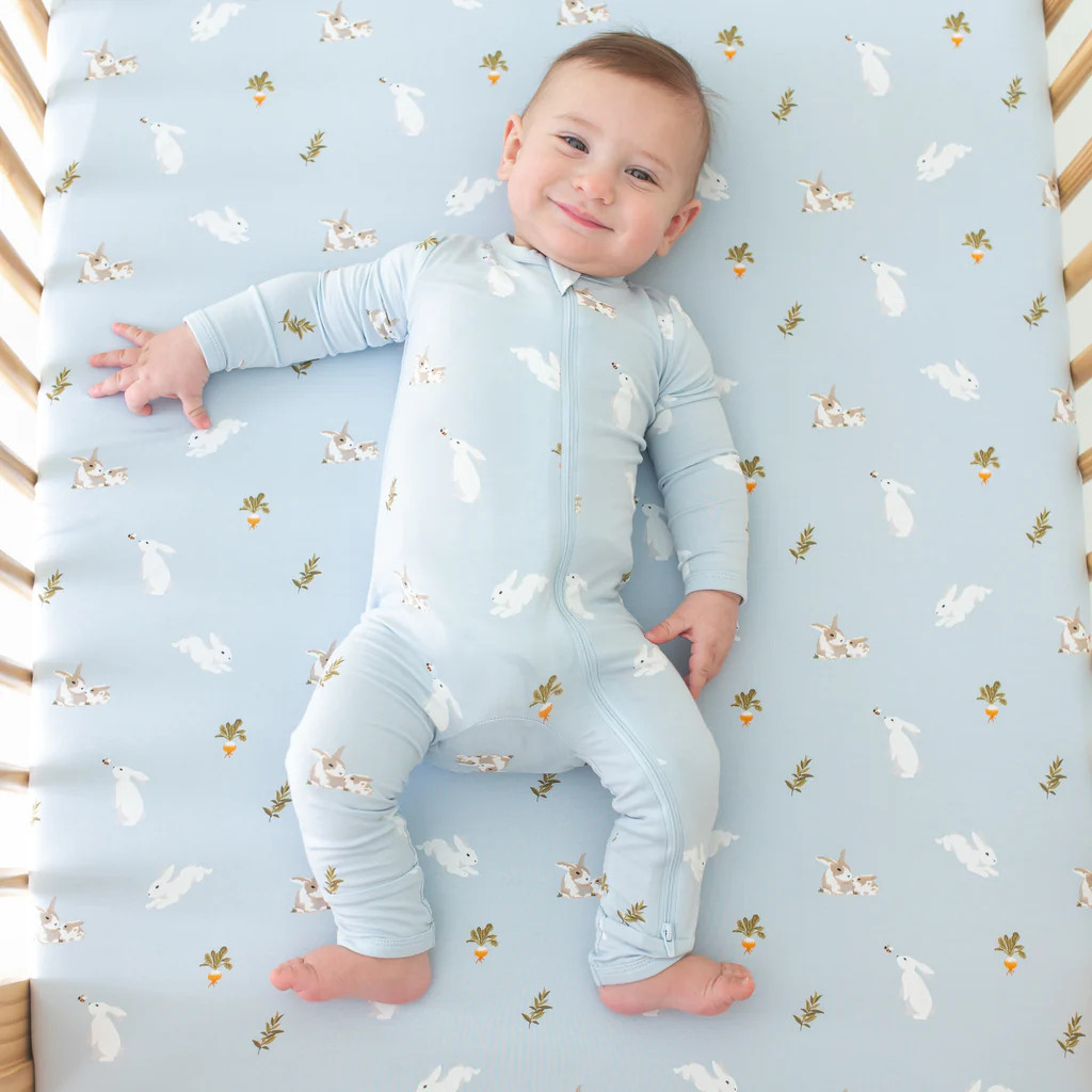 Zippered Romper in Ice Rabbit | Kyte BABY
