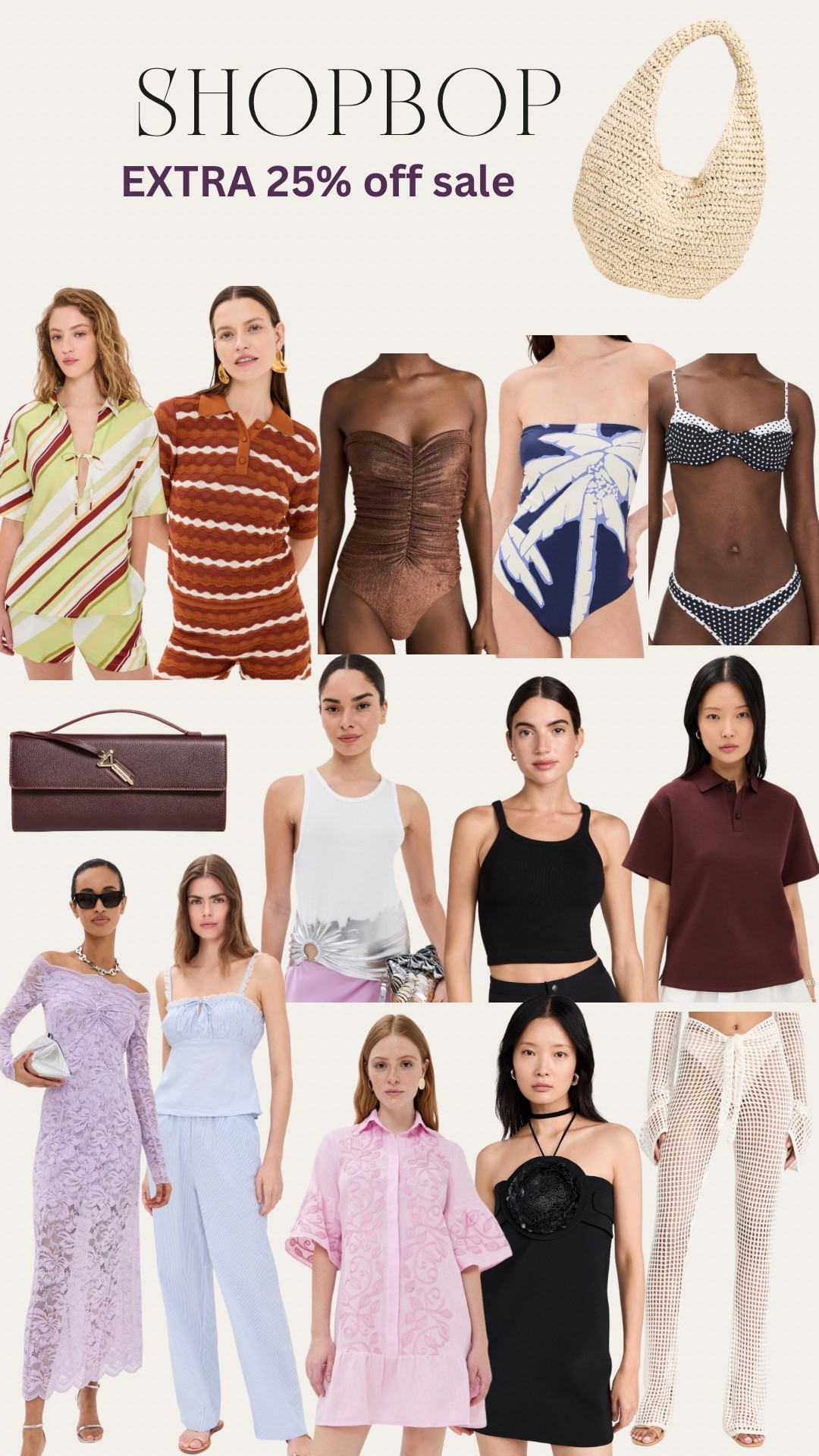 Shopbop extra 25% off sale
Code: EXTRA25

#LTKSaleAlert #LTKSummerEdit #LTKGiftGuide