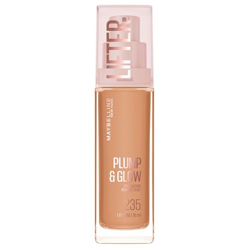 Maybelline Lifter Plump & Glow Foundation, Liquid Foundation with 2% Niacinamide + Hyaluronic Acid, Plumping and Brightening Face Makeup, 235, 1 Count | Amazon (US)