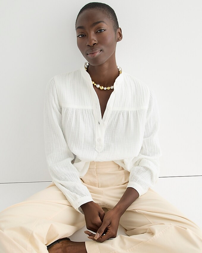 Fresco top in soft gauze | J. Crew US