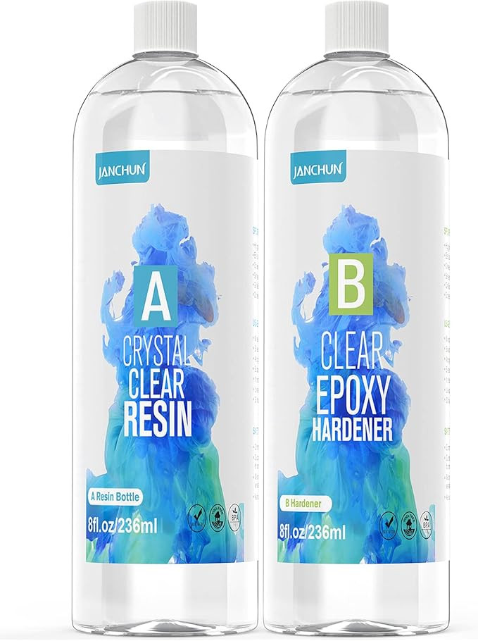 16oz Crystal Clear Epoxy Resin Kit Casting and Coating for River Table Tops, Art Casting Resin,Je... | Amazon (US)