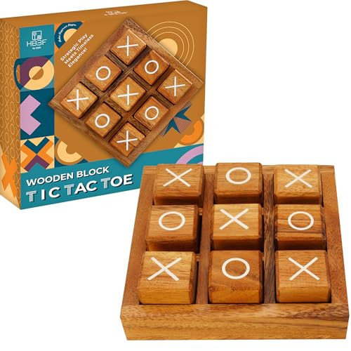 BSIRI Wooden XO Blocks (L) Tic Tac Toe Board Games - Ideal for Kids Games, Family Games and Game Night for Adults, Farmhouse Decor for Coffee Table Decor and Unique Gifts for All Occasion (5.5 Inch) | Amazon (US)
