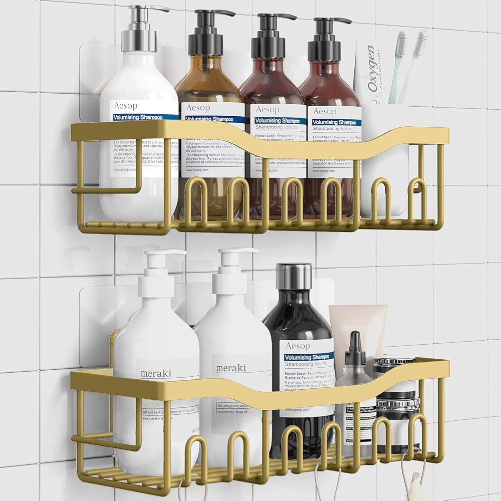 Shower Caddy 2 Pack,Adhesive Shower Organizer for Bathroom Storage&Home Decor&Kitchen organizers ... | Amazon (US)