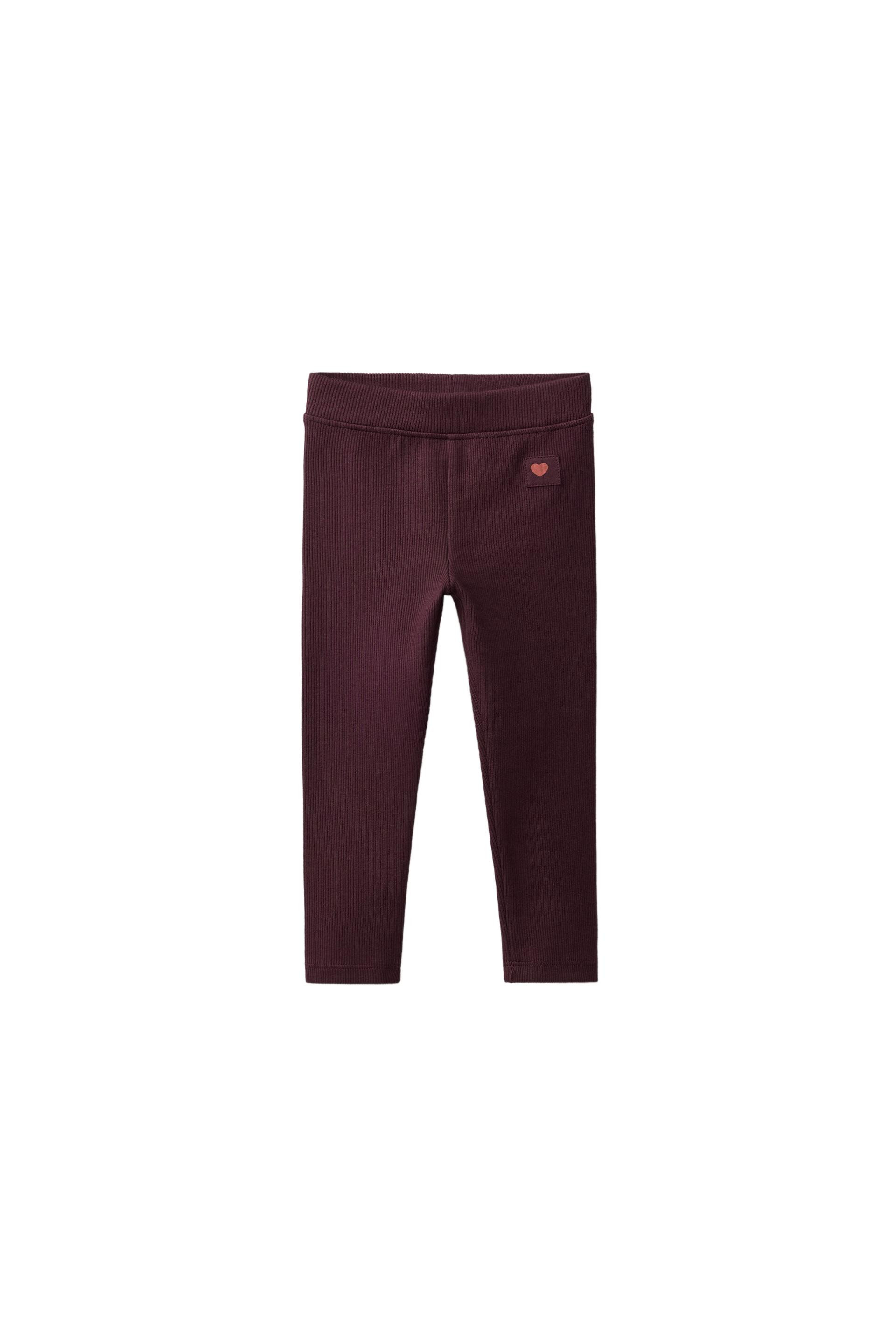 RIBBED LEGGINGS WITH LABEL | Zara UK