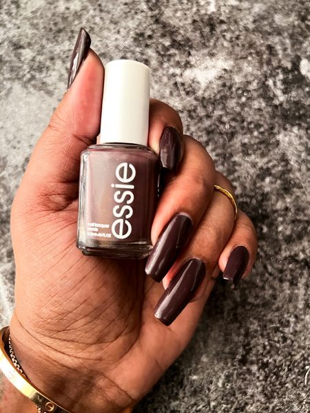 Fall nail color. Patranila wears Essie Lights Down, Music Up . It’s a true chocolate brown. Very rich color. Available at Target . Linking all the nail shades I love from the Essie Fall Collection 

#LTKSeasonal #LTKbeauty #LTKfindsunder50