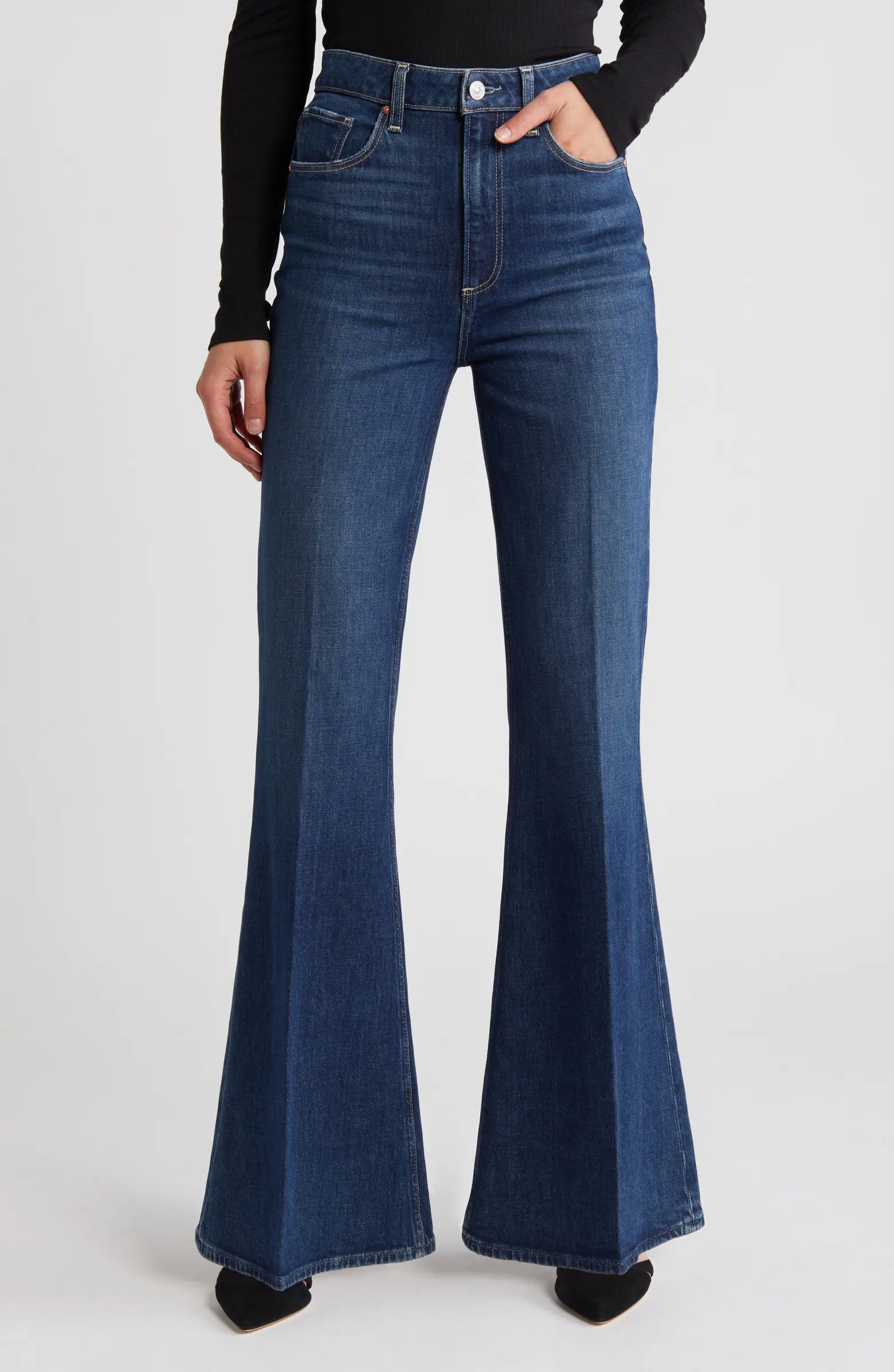 Charlie Super High Waist Flare Jeans | Nordstrom