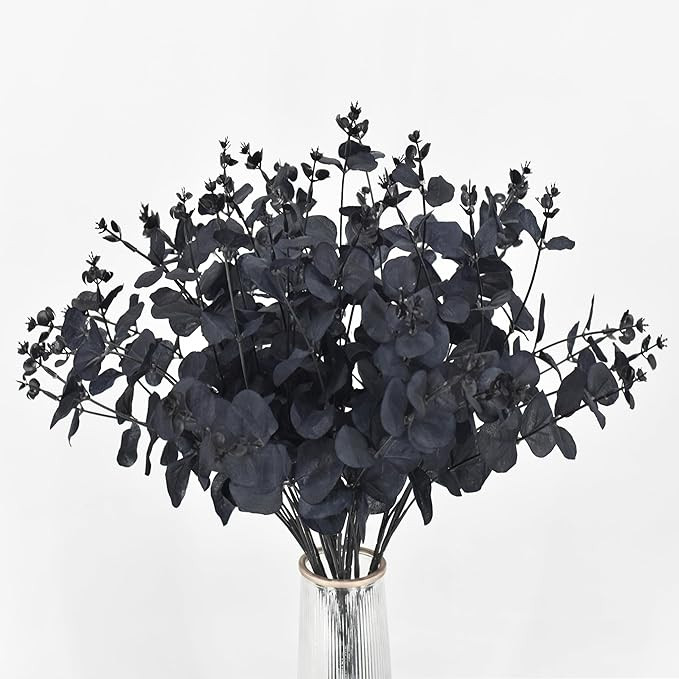 3 Bundles Artificial Black Eucalyptus Stems,48 Branches Eucalyptus Leaves Branches Bouquet for Fl... | Amazon (US)