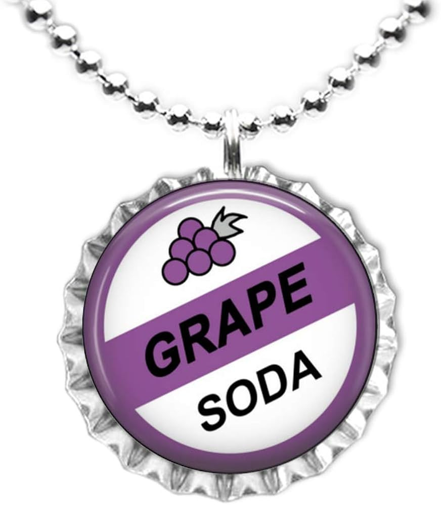 A2ZPlusmore Grape SODA - UP Movie Inspired Flat Botlte Cap Necklace Silver Color AMZN77 | Amazon (US)
