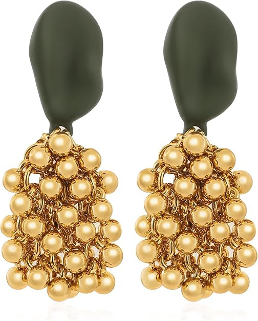 Silver/Gold Boho Dangle Statement Earrings for Women Trendy,Handmade Vintage Dainty Cute Long Dro... | Amazon (US)