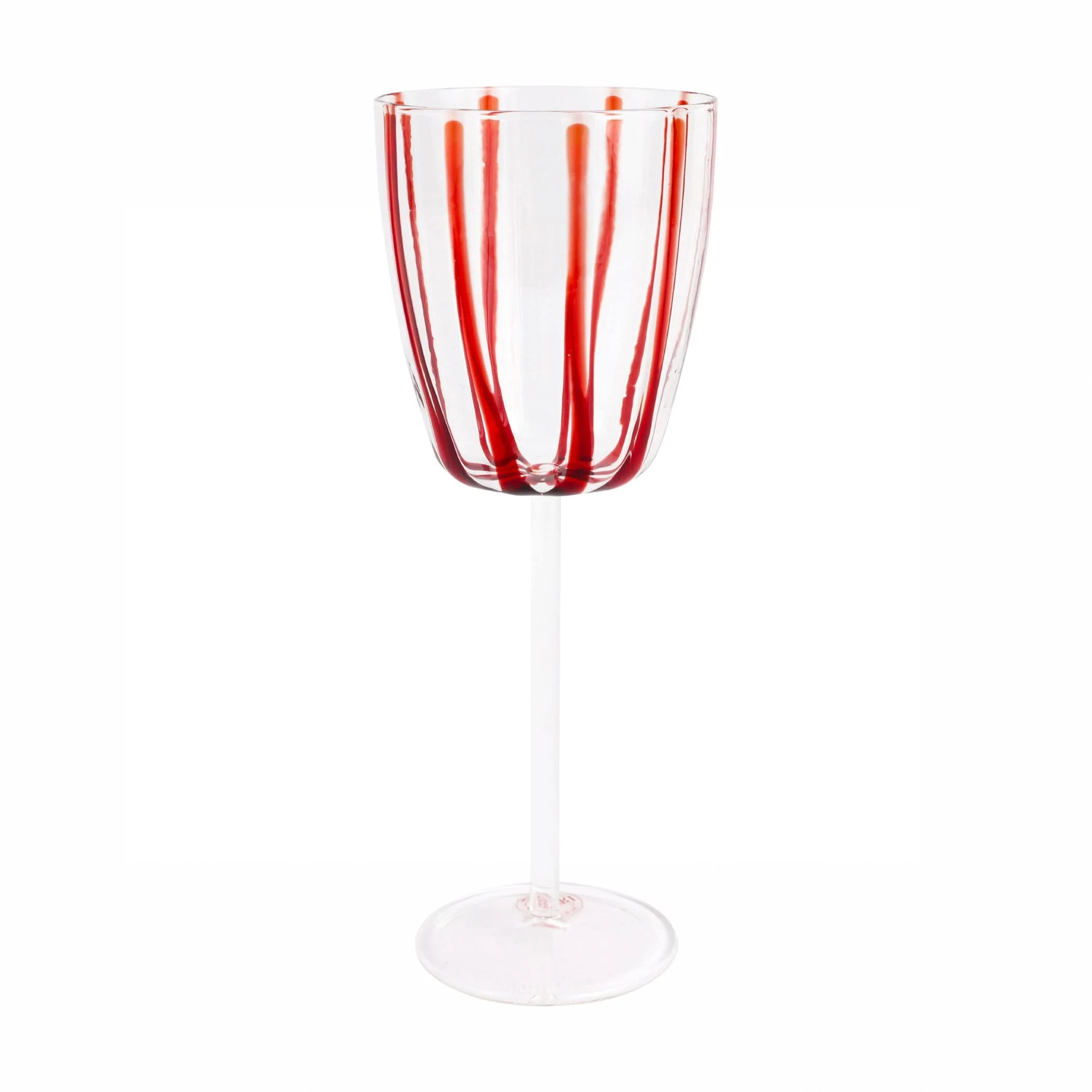 Nuovo Stripe Red Wine Glass | VIETRI