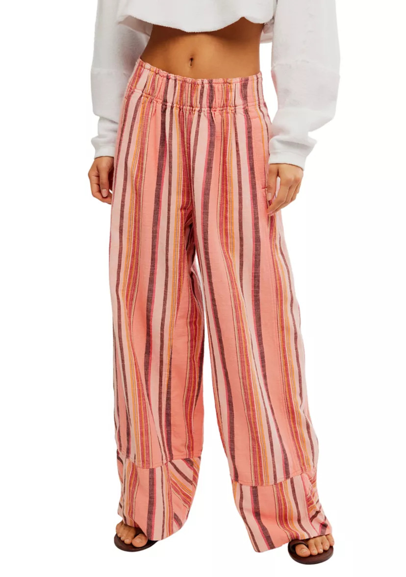 Day's End Linen Striped Pull-On Pants | Belk