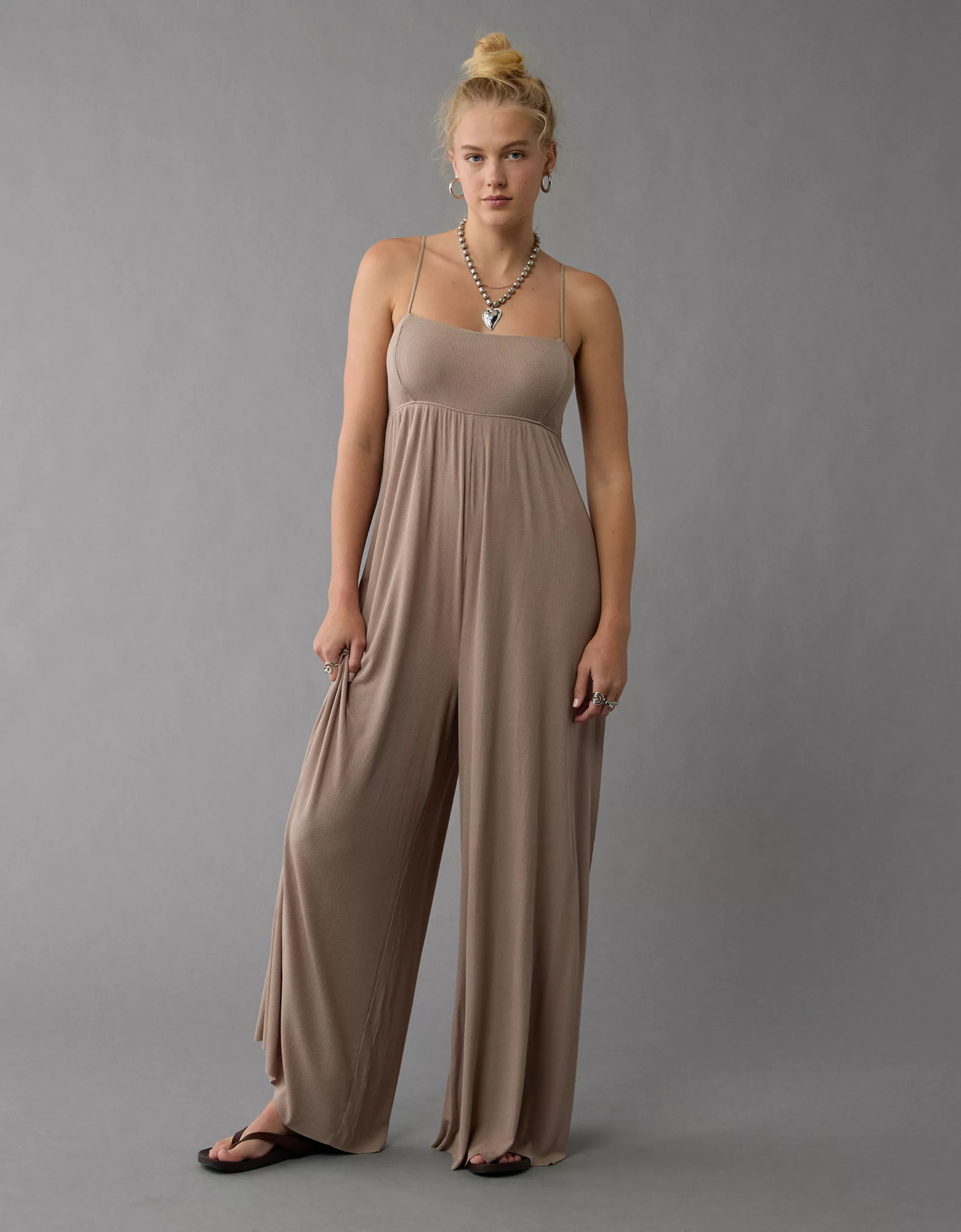 AE Soft & Sexy Empire Waist Jumpsuit | American Eagle Outfitters (US & CA)