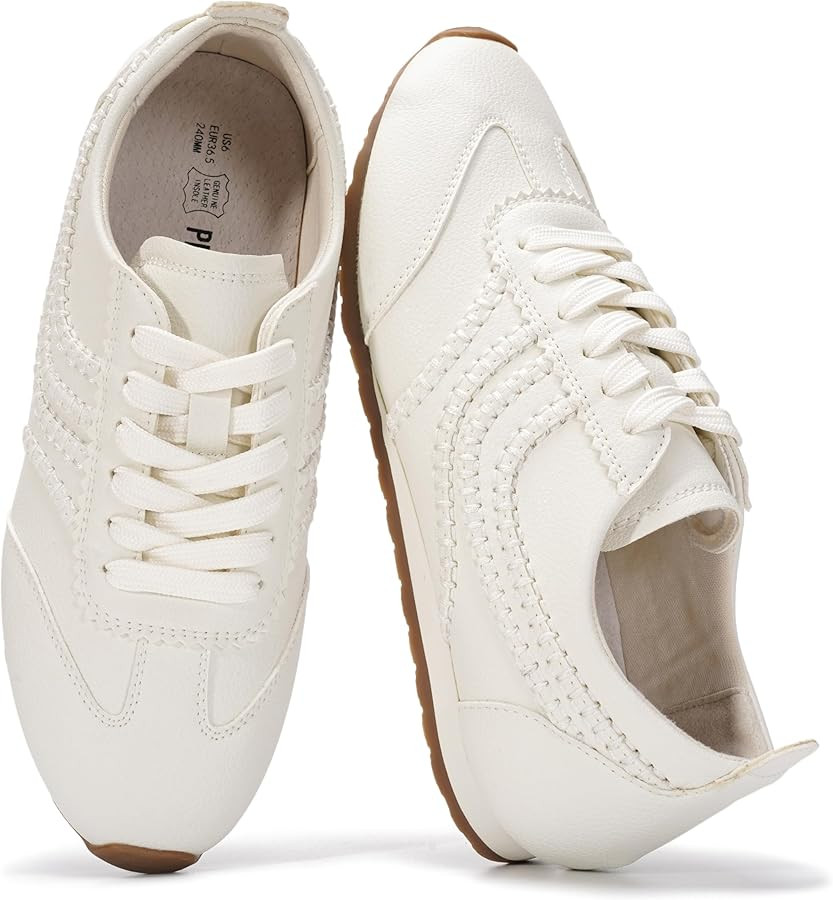 Project Cloud Leather Barefoot Shoes Women – Memory Foam Lace-Up Womens Sneakers – Lightweigh... | Amazon (US)